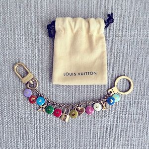 LOUIS VUITTON Porte Cles Cianne Pastilles Bag Charm Chain/Bracelet with dust bag